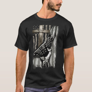 T-shirt Croix Derrière nous Drapeau Religieux Dieu Jésus P