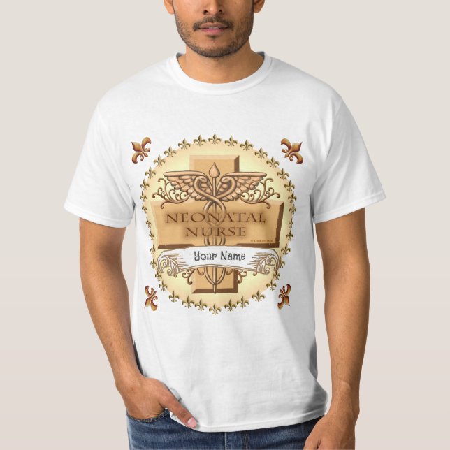 T-shirt Croix des infirmières néonatales Caduceus (Devant)