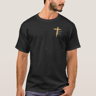 T-shirt Croix d'or avec Jésus Créée avec un but