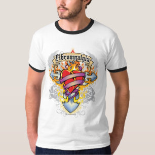 T-shirt Croix et coeur de fibromyalgie