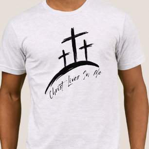 T-shirt Croix et Écriture Hommes
