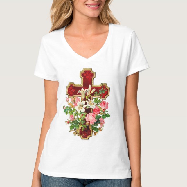 T-shirt Croix florale (Devant)