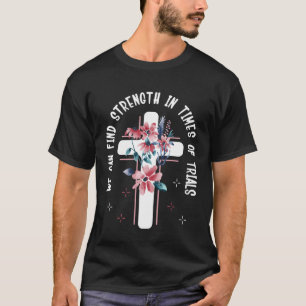 T-shirt Croix florale Dernier Jour Saint Citation Missionn