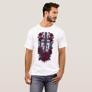 T-shirt Croix gothique de tatouage 18