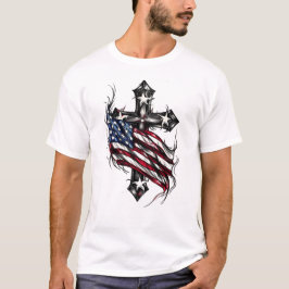 T-shirt Croix patriotique américaine