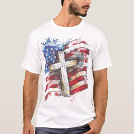 T-shirt Croix patriotique américaine