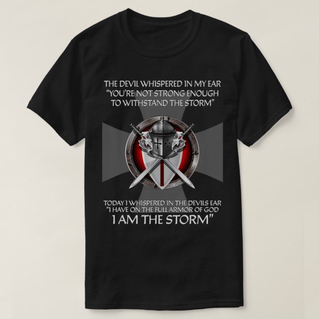 T-shirt Croix religieuse Bible chrétienne Verse Dit Je Sui (Design devant)
