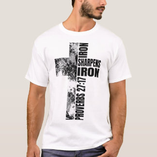 T-shirt Croix Religieuse Fer Sharpens Fer Verse Christian