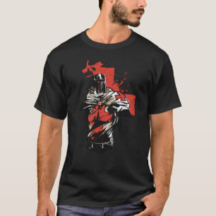 T-shirt Croix-Rouge Saint George Christian Crusader