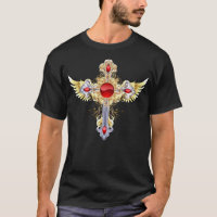 Croix sacrée ornée or et argent