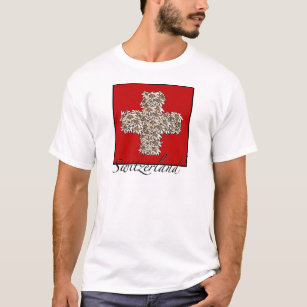 T-shirt Croix suisse d'edelweiss