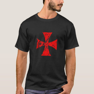 T-shirt Croix Temple Temple Temple des Chevaliers à Effet