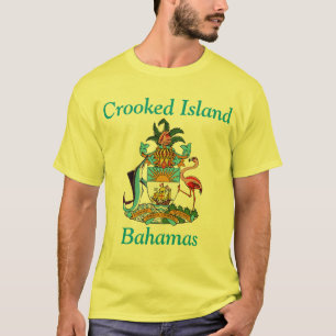 T-shirt Crooked Island, Bahamas avec armoiries