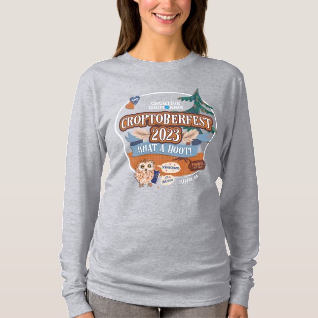 T-shirt Croptoberfest 2023 Ellijay Grey Long Sleft (Devant)