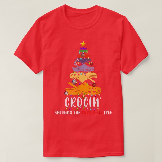 T-shirt Croquer Autour De L'Arbre De Noël Drôle Noël Chris (Design devant)