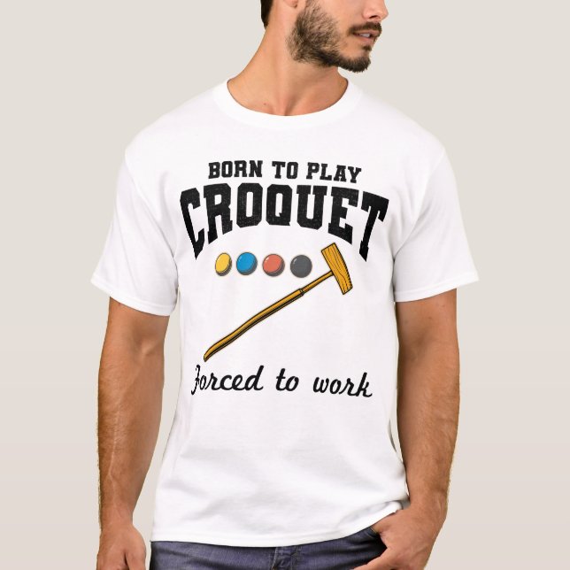 T-shirt Croquet Croqueters Intérieur Joueurs Extérieurs Dr (Devant)