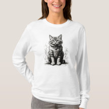 Croquis au crayon de chat mignon