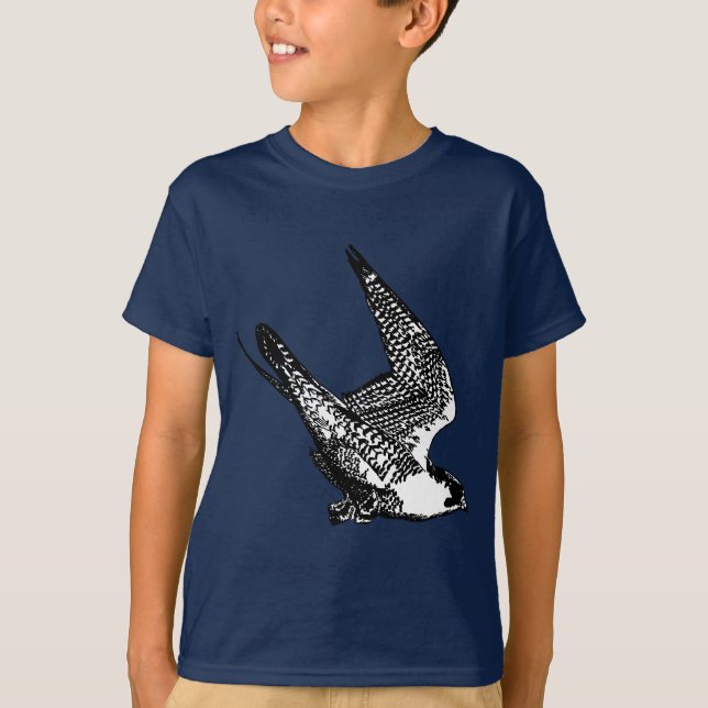 T-shirt Croquis de faucon pérégrin (Devant)