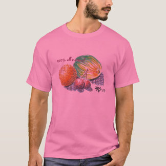 T-shirt croquis de fruit, 100% tout naturel