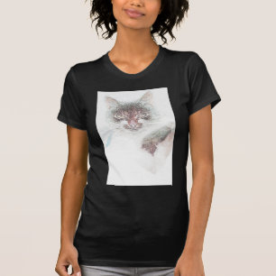T-shirt Croquis de la face de cate en colère