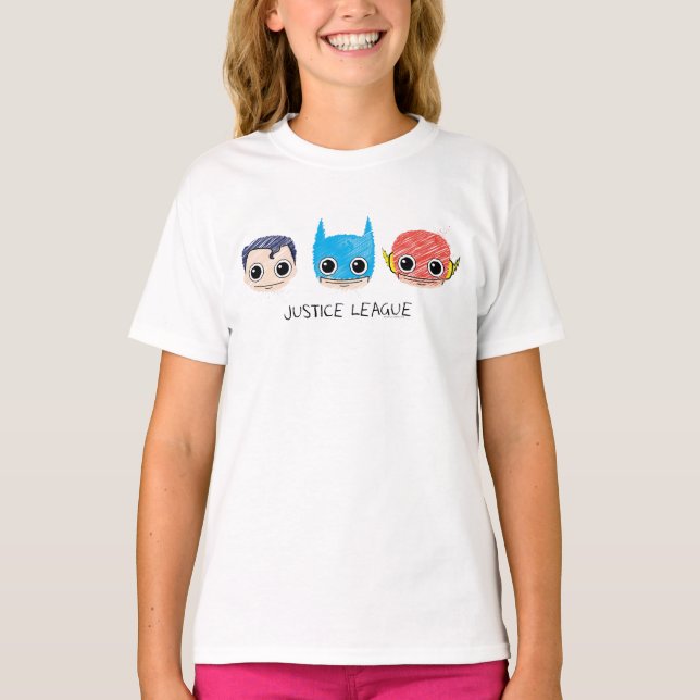 T-shirt Croquis des chefs de la Mini Ligue de Justice (Devant)