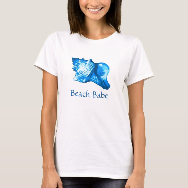 T-shirt Croquis en coquille de conque - cobalt et bleu cie (Devant)