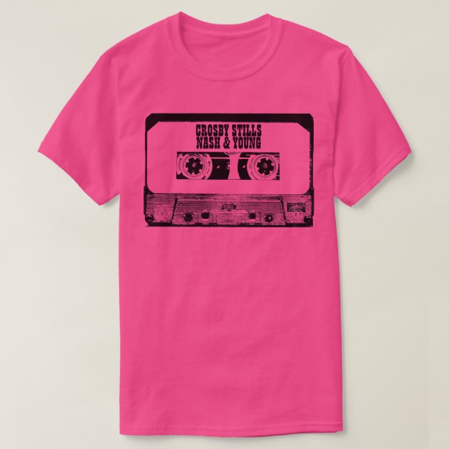 T-shirt Crosby Stills Nash Young Cassette (Design devant)