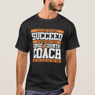 T-shirt Cross Country Coach coureur pour hommes femmes enf