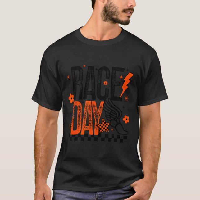 T-shirt Cross Country Race Day Runner Track And Field Oran (Devant)