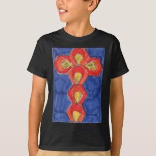T-shirt Cross Motif Enfant's American Apparel Raglan
