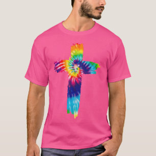 T-shirt Cross Tie Dye Christian Jesus Hippie Bible Religio