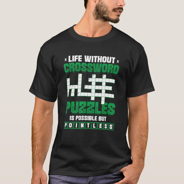 T-shirt Crossword Puzzle Lover Crossword Puzzling (Devant)