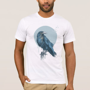 T-shirt crow bleu