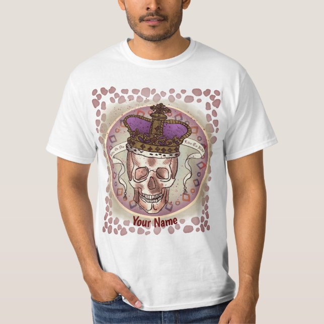 T-shirt Crown Skull Biker (Devant)