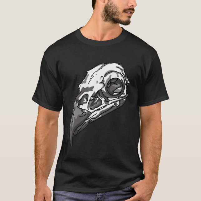 T-shirt Crow's Skull  Crow Raven Women's Men's  Festival (Devant)