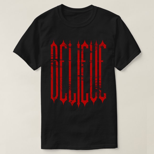 T-shirt croyance gothique (Design devant)