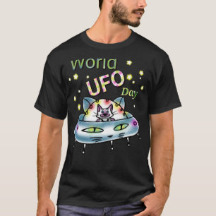 T-shirt Croyants De La Journée Mondiale De L'Ufo Aliens Cr