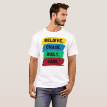Croyez, Chase, Construit, Obtenez le slogan de mot