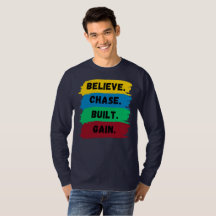 Croyez, Chase, Construit, Obtenez le slogan de mot