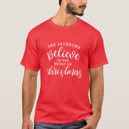 T-shirt Croyez en la magie de la famille de Noël apparieme