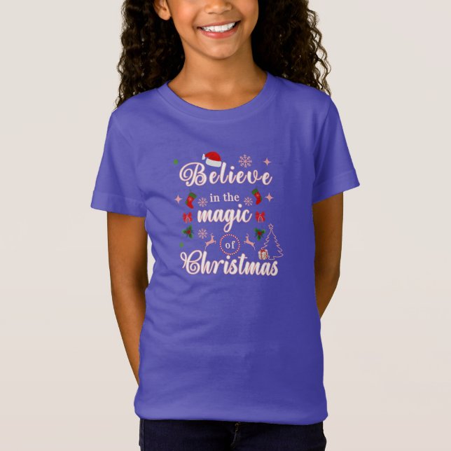 T-Shirt Croyez En La Magie Des Citations De Noël Des Noël (Devant)