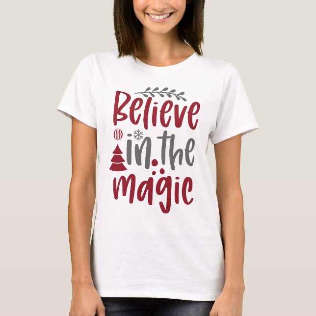 T-shirt Croyez en la magie Noël (Devant)