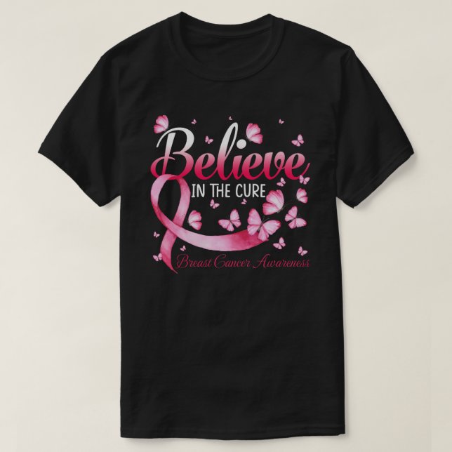 T-shirt Croyez En Le Beurre De Sensibilisation Au Cancer D (Design devant)