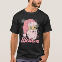 Croyez Funny Pink Santa Claus Happy Retro Christm