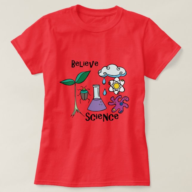 T-shirt Croyez la science (Design devant)