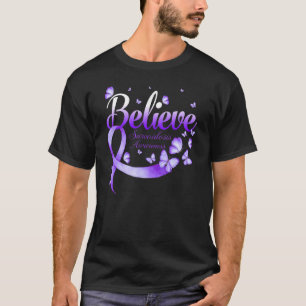 T-shirt Croyez le papillon de sensibilisation à la sarcoïd