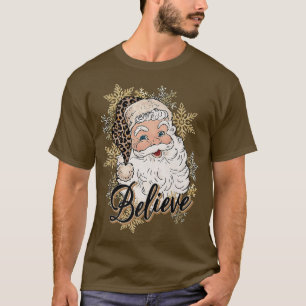 T-shirt Croyez Père Noël Et Casquette Léopard De Neige Joy
