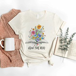 T-shirt Croyez votre esprit avec un Fleur sauvage et un li