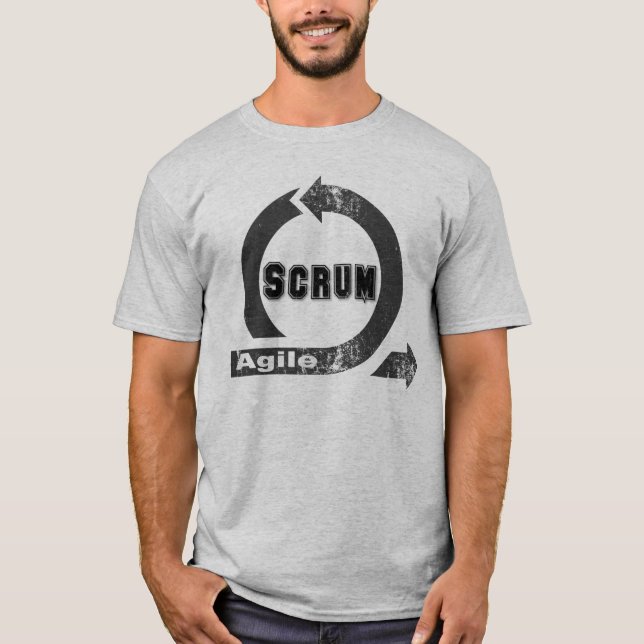 T-shirt Cru agile de bousculade/rétro style (Devant)