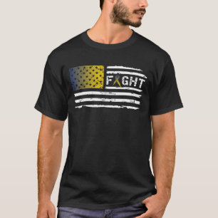 T-shirt Cru de drapeau américain de cancer de la vessie de
